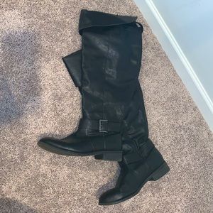 Black knee high boots, size 10